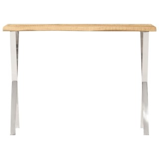 Stolik konsolowy z naturalną krawędzią, 105x33x76 cm, mango Lumarko!
