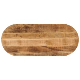 Blat stołu, 120x50x3,8 cm, owalny, surowe drewno mango Lumarko!