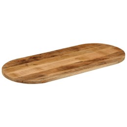 Blat stołu, 120x50x3,8 cm, owalny, surowe drewno mango Lumarko!