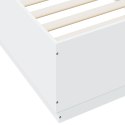 Rama łóżka z LED, biała, 90x200 cm, materiał drewnopochodny Lumarko!