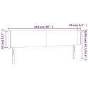 Zagłówek do łóżka z LED, kremowy, 203x16x78/88 cm, tkanina Lumarko!