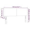 Zagłówek do łóżka z LED, niebieski, 144x5x78/88 cm, tkanina Lumarko!