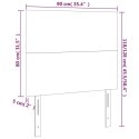 Zagłówek do łóżka z LED, kremowy, 90x5x118/128 cm, tkanina Lumarko!