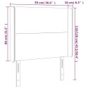 Zagłówek do łóżka z LED, kremowy, 93x16x118/128 cm, tkanina Lumarko!