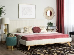 Łóżko tapicerowane 160 x 200 cm beżowe TALENCE Lumarko!