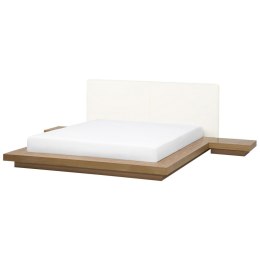 Łóżko wodne ze stolikami nocnymi 180 x 200 cm jasne drewno ZEN Lumarko!