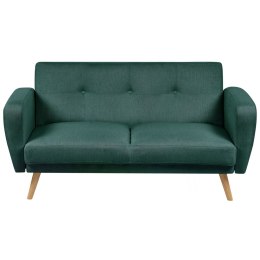 Sofa rozkładana 2-osobowa zielona FLORLI Lumarko!