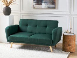 Sofa rozkładana 2-osobowa zielona FLORLI Lumarko!