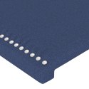Zagłówek do łóżka z LED, niebieski, 83x16x78/88 cm, tkanina Lumarko!