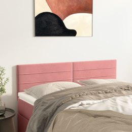 Zagłówki do łóżka, 2 szt., różowy, 72x5x78/88 cm, aksamit Lumarko!