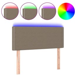Zagłówek do łóżka z LED, taupe, 80x5x78/88 cm, tkanina Lumarko!