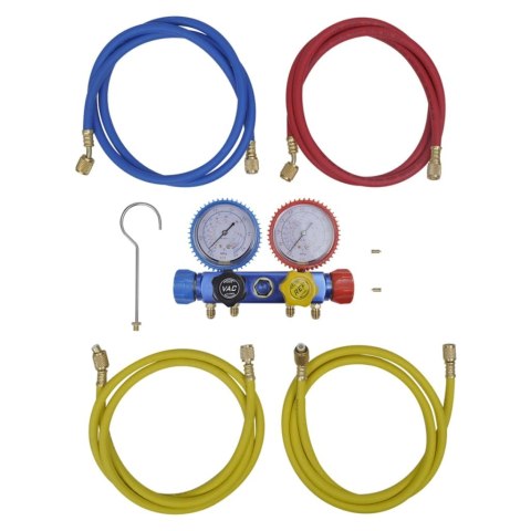 Pompa próżniowa z blokiem mierników i 4 zaworów do klimatyzacji Lumarko!