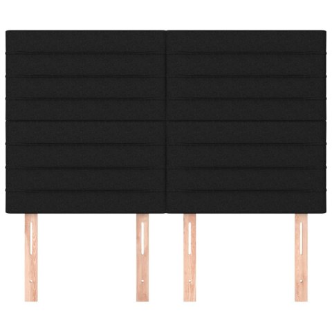 Zagłówki do łóżka, 4 szt., czarne, 72x5x78/88 cm, tkanina Lumarko!