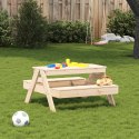 Stół piknikowy dla dzieci, 88x97x52 cm, lite drewno sosnowe Lumarko!