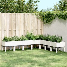 Donica ogrodowa z nóżkami, biała, 200x160x42 cm, PP Lumarko!