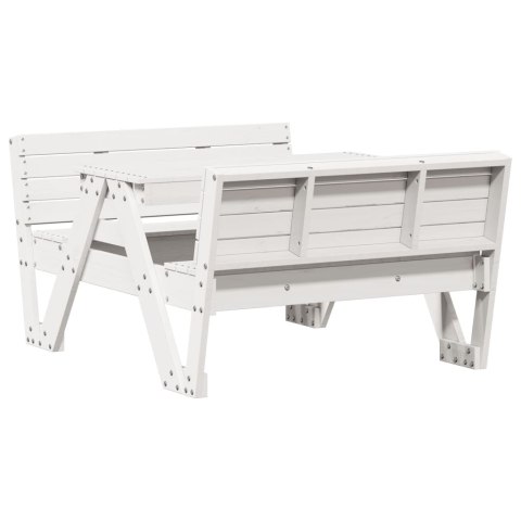 Stół piknikowy dla dzieci, biały, 88x122x58 cm, drewno sosnowe Lumarko!