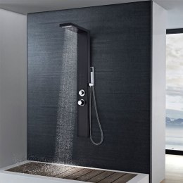 Panel prysznicowy, aluminiowy, czarny matowy Lumarko!