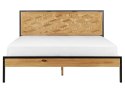 Łóżko 160 x 200 cm jasne drewno ERVILLERS Lumarko!