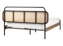 Łóżko drewniane 140 x 200 cm ciemne BOUSSICOURT Lumarko!