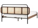 Łóżko drewniane 180 x 200 cm ciemne BOUSSICOURT Lumarko!