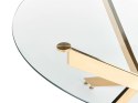 Stół do jadalni okrągły szklany ⌀ 120 cm złoty MARAMO Lumarko!