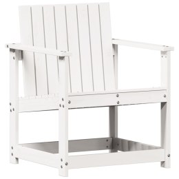 Krzesło ogrodowe, białe, 62x55x77 cm, lite drewno sosnowe Lumarko!