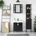 Zestaw 3 szafek łazienkowych, czarny, materiał drewnopochodny Lumarko!