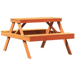Stół piknikowy, woskowy brąz, 105x134x75 cm, drewno sosnowe Lumarko!