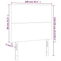 Zagłówek do łóżka z LED, taupe, 100x5x118/128 cm, tkanina Lumarko!
