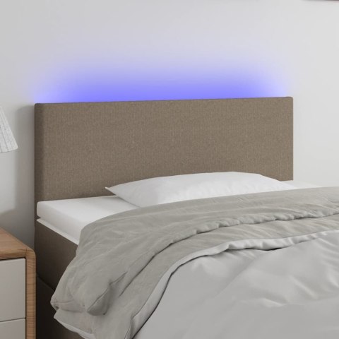 Zagłówek do łóżka z LED, taupe, 90x5x78/88 cm, tkanina Lumarko!
