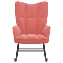 Fotel bujany, różowy, tapicerowany aksamitem Lumarko!