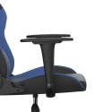Masujący fotel gamingowy, czarno-niebieski, sztuczna skóra Lumarko!