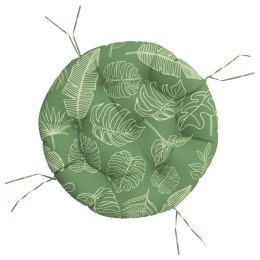 Okrągła poduszka, wzór w liście, Ø 60 x 11 cm, tkanina Oxford Lumarko!
