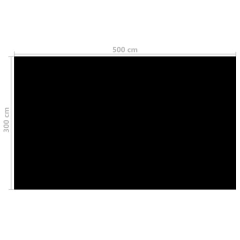 Prostokątna pokrywa na basen, 500 x 300 cm, PE, czarna Lumarko!