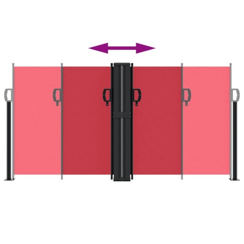 Zwijana markiza boczna, czerwona, 120x1200 cm Lumarko!