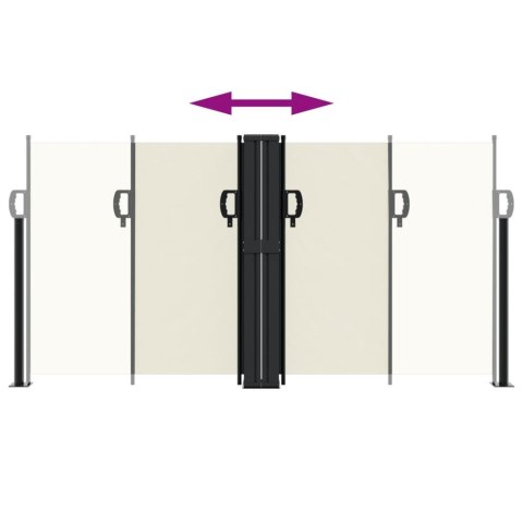 Zwijana markiza boczna, kremowa, 120x1200 cm Lumarko!