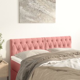 Zagłówki do łóżka, 2 szt., różowy, 80x7x78/88 cm, aksamit Lumarko!