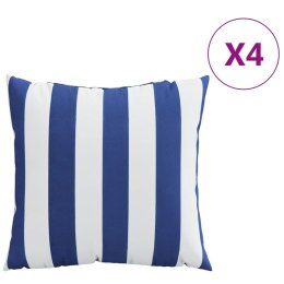 Poduszki ozdobne, 4 szt., niebiesko-białe, 40x40 cm, tkanina Lumarko!