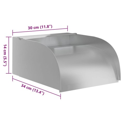  Fontanna do basenu, lampy LED, 30x34x14 cm, stal nierdzewna 304 Lumarko!