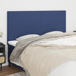 Zagłówki do łóżka, 4 szt., niebieskie, 80x5x78/88 cm, tkanina Lumarko!