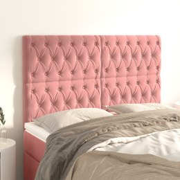 Zagłówki do łóżka, 4 szt., różowy, 80x7x78/88 cm, aksamit Lumarko!