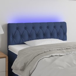 Zagłówek do łóżka z LED, niebieski, 90x7x78/88 cm, tkanina Lumarko!