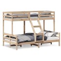 Łóżko piętrowe, 90x200/120x200 cm, lite drewno sosnowe Lumarko!