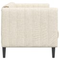 Sofa 3-osobowa, kremowa, tapicerowana tkaniną Lumarko!