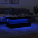 Stolik kawowy z oświetleniem LED, czarny, 90x50x40 cm Lumarko!