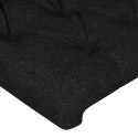 Zagłówek do łóżka z LED, czarny, 100x7x78/88 cm, tkanina Lumarko!