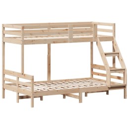 Łóżko piętrowe, 80x200/120x200 cm, lite drewno sosnowe Lumarko!