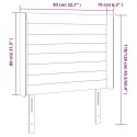 Zagłówek do łóżka z LED, taupe, 83x16x118/128 cm, tkanina Lumarko!