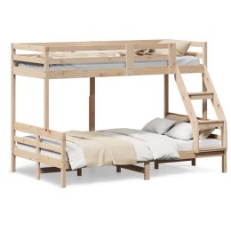 Łóżko piętrowe, 90x200/120x200 cm, lite drewno sosnowe Lumarko!
