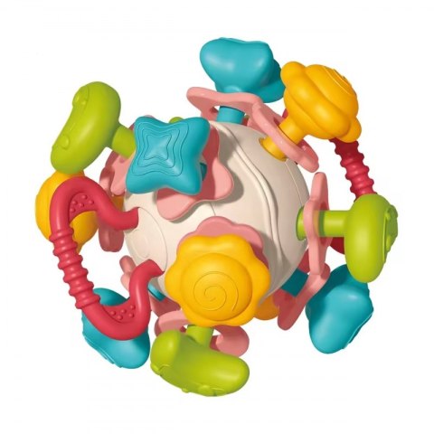 BABY Miękka Grzechotka 4w1 Gryzak Zabawka Sensoryczna dla Niemowląt 0m+ Lumarko!